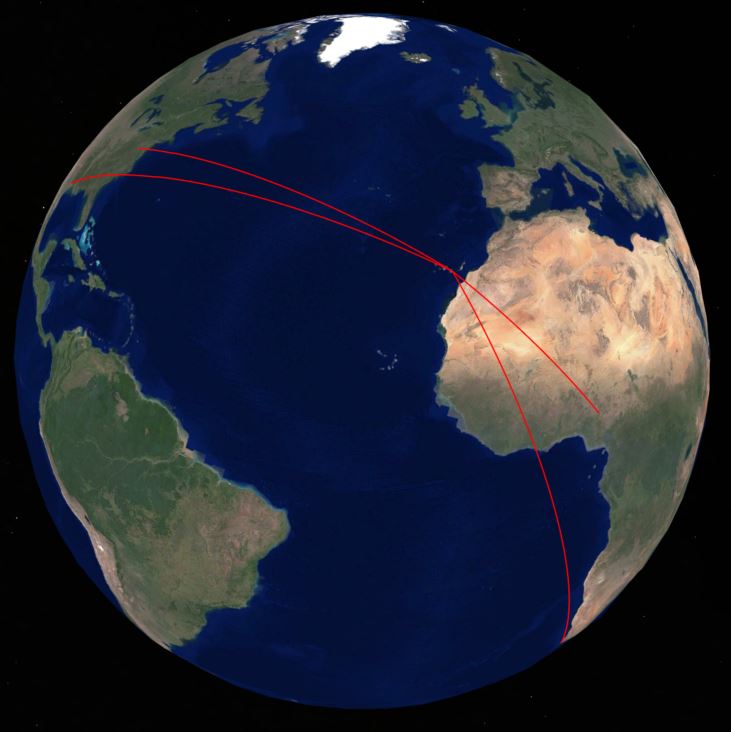 CanAm launch network connecting Washington and Houston through Las Palmas with Abuja and Cape Town.